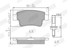 Rear JURID 573166J Brake Pad