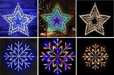 Snowflake Star Window Hanging Wall Light Christmas Silhouette Xmas lights UK