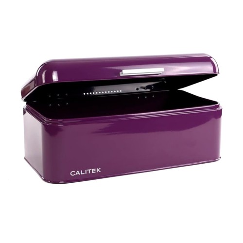 Purple steel bread bin storage - purple,