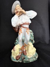 Vintage Mid 20th Century Jan Kutálek “Baca with Whistle” Czech Pottery Figurine 