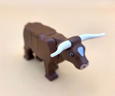 LEGO - Brown Cow - Long Horns - Animal/Minifigure