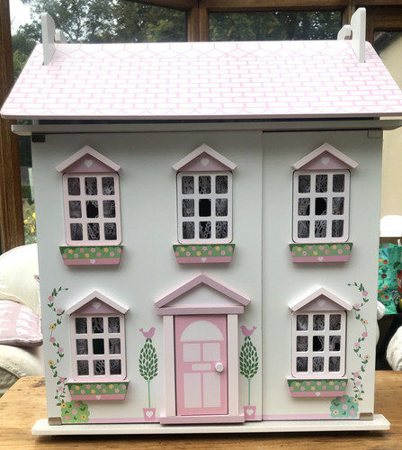 Wooden doll house - house, slot