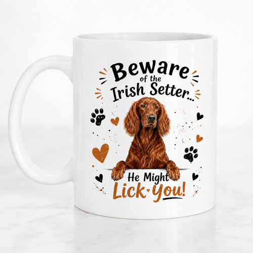 Personalised irish setter mug - personalised,