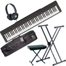 Yamaha P-225 Black Portable Digital Piano Deluxe Pack
