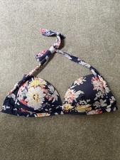 Size 20 Bikini Top Jules Floral Print Halterneck Tie And Fasten It Back