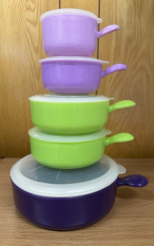 Microwavable pots with - microwavable, lids