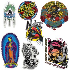 SANTA CRUZ Skateboard Sticker. Natas, Roskopp, Dressen, Jessee. Salba Old School