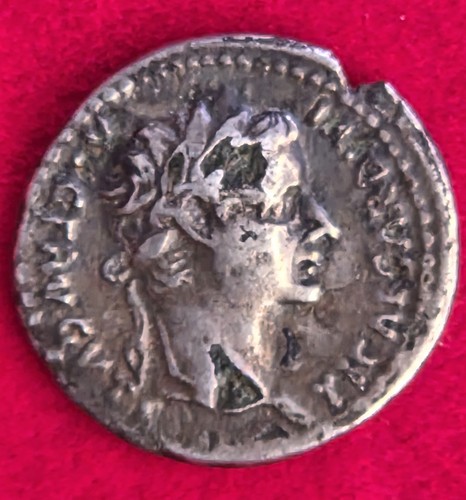 Tiberius fourrée denarius - tiberius, ad