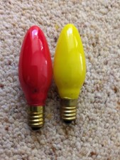 Coloured Screw In Candle Shaped Bulb
