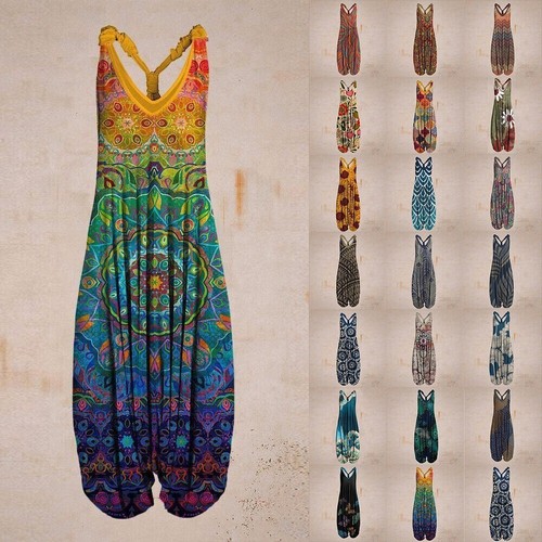 Floral romper harem baggy - floral,