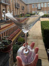 Set of 4, 1980’s, German, Spiegelau Martini Cocktail Glasses, Signed