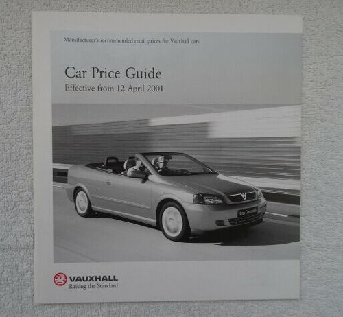 Vauxhall price guide brochure - vauxhall,