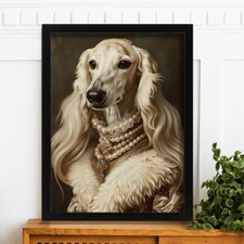Regal Saluki Dog Art Print