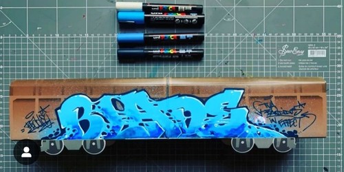 Blade graffiti train wagon - blade,