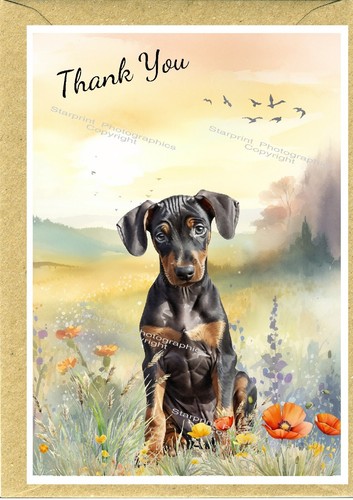 Dobermann puppy dog thank you - puppy,