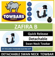 Detachable Towbar for Vauxhall  Zafira B MPV  2005 to 2016 Swan Neck