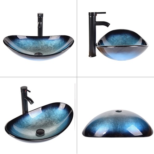 Tempered glass bathroom - bathroom, sink