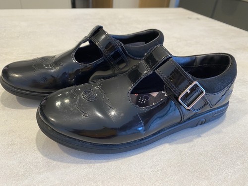 Clarke black patent school - black,