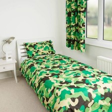 Army Camo Single Bed Set Duvet