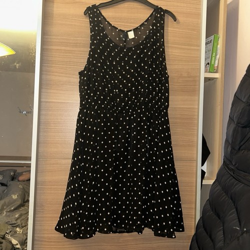 Ladies black white polka dot - black,