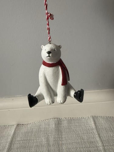 White polar bear christmas - white,