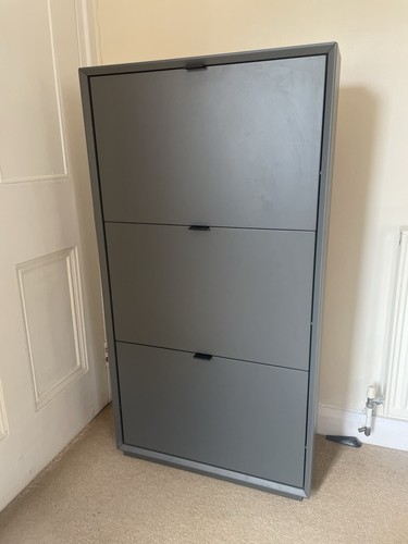 Grey modern shoe cabinet - grey,