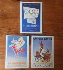set of three  1992 Olympic Postcards Mars - Very Good Condition