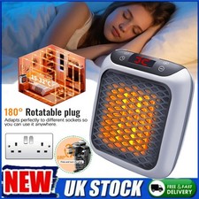 800W Electric Space Heater Low Energy Ceramic Fast Heating Fan Portable Remote