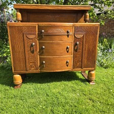 Antique Oak Edwardian Arts And