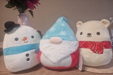 Squishmallows Winter Collection, Garrett the gonk, Manny the snowman & polarBear