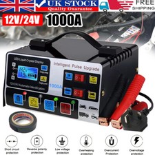 1000A HEAVY DUTY 12/24V AUTOMATIC CAR BATTERY CHARGER SMART PULSE REPAIR TRICKLE
