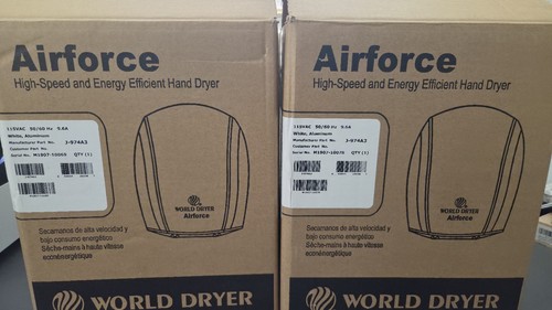 Two airforce world hand dryers - two,