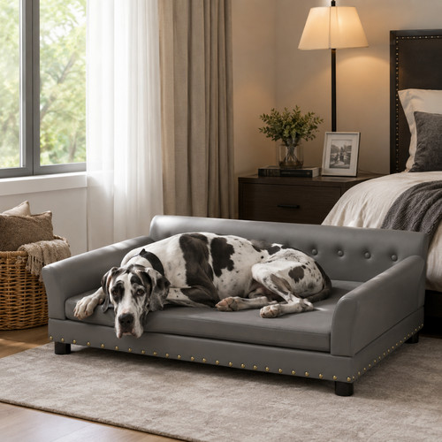 Luxury microfiber leather dog - microfiber,