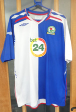 XL Mens  Blackburn Rovers Home Football Shirt (2007/08) Umbro