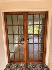 Solid wooden and glass doors