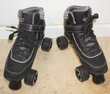 Rio Roller Quad Skates Mayhem Black Size UK 6 Unisex Men’s Women’s Black Disco