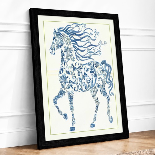 Ornamental horse boho - boho, framed
