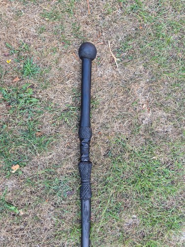 Antique wooden ebony walking - ebony,