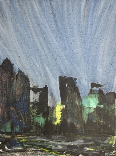 Urban modern abstract painting - urban,