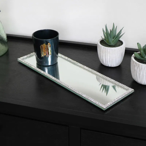 Rectangle jewelled mirrored - rectangle,