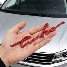 Red turbo logo metal emblem - turbo,