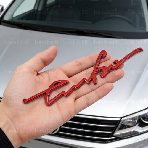Red turbo logo - metal, emblem