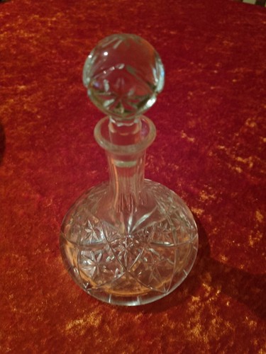Small cut glass ships - glass,