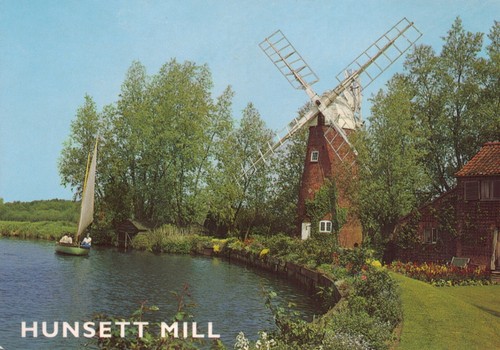 Postcard hunsett mill - postcard,