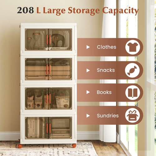 Bins pack stackable plastic - bins, 4-pack