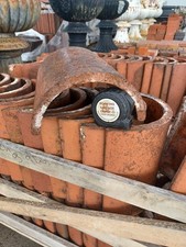 Reclaimed red clay half - red, round