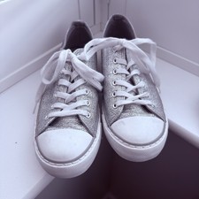 Silver Converse Style Pump In