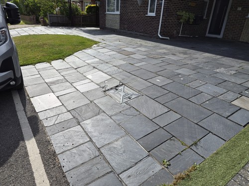 Dark grey indian - indian, paving