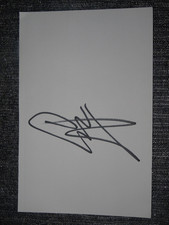 Carl Fogarty signed white paper card autograph (World Superbike motorcycle racer