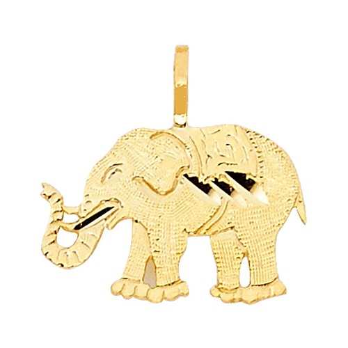 14k yellow gold elephant - gold,